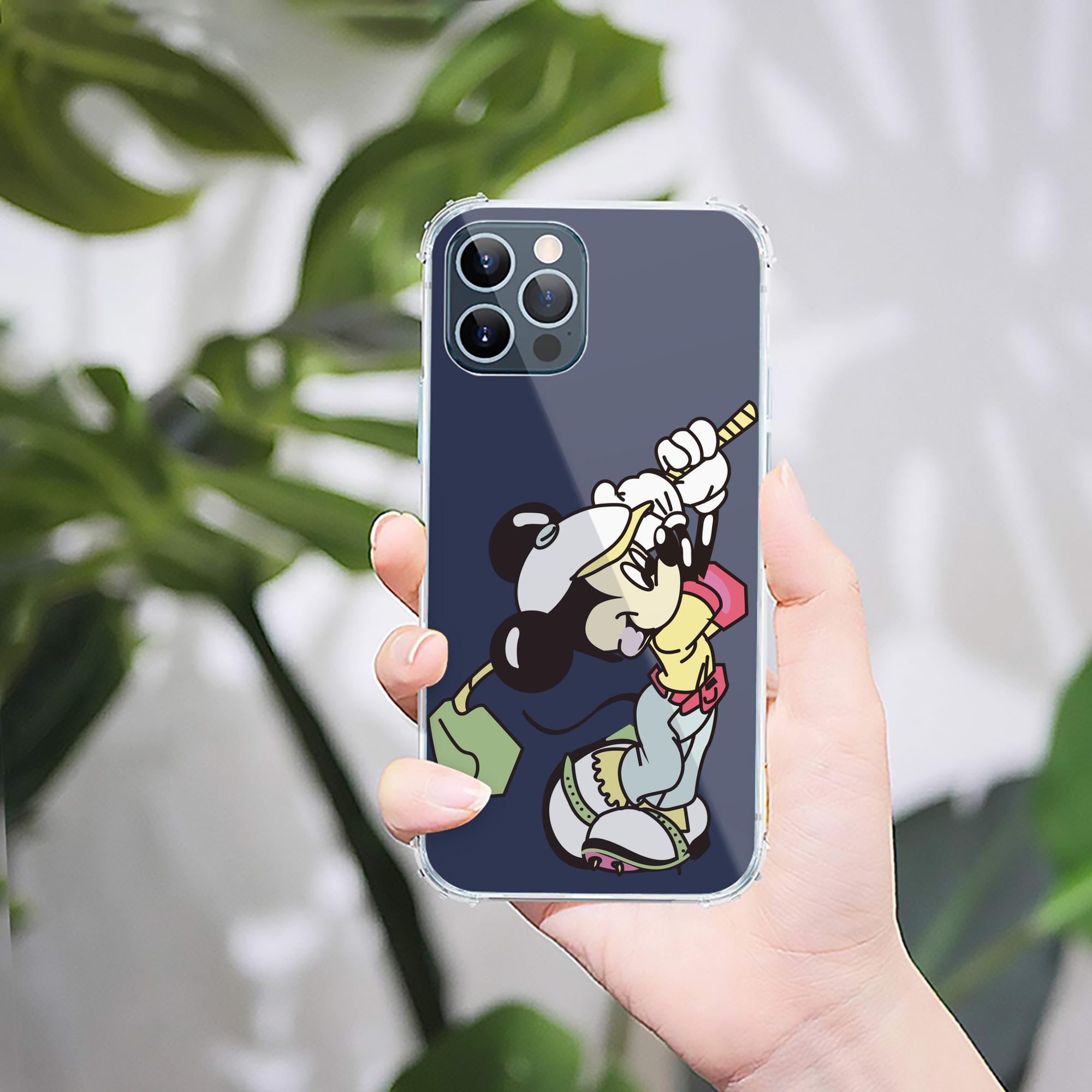 （画像用） ミッキーマウス Mickey Mouse 【iPhone 12シリーズ対応】透明スマホケース（クリアソフトケース）